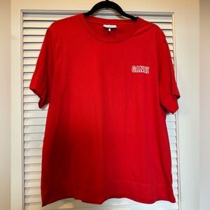 Ganni Red Short Sleeve Tee